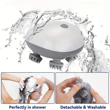 Pet Massager, Pet Scalp Massager, Handheld Electric Cat Massager, Dog Massager, 4 Rotating Massage Heads, Relax Muscles, Cat and Dog Scalp Massager, Pet Gift